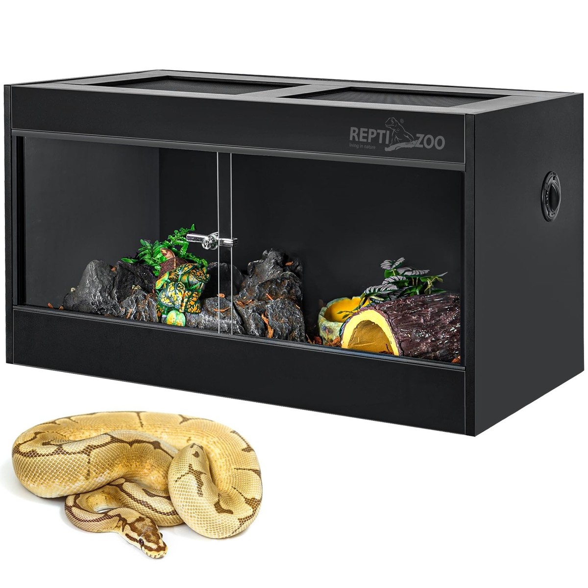 REPTI ZOO 50 Gallon PVC Reptile Enclosure, 36x18x18 inch Reptile