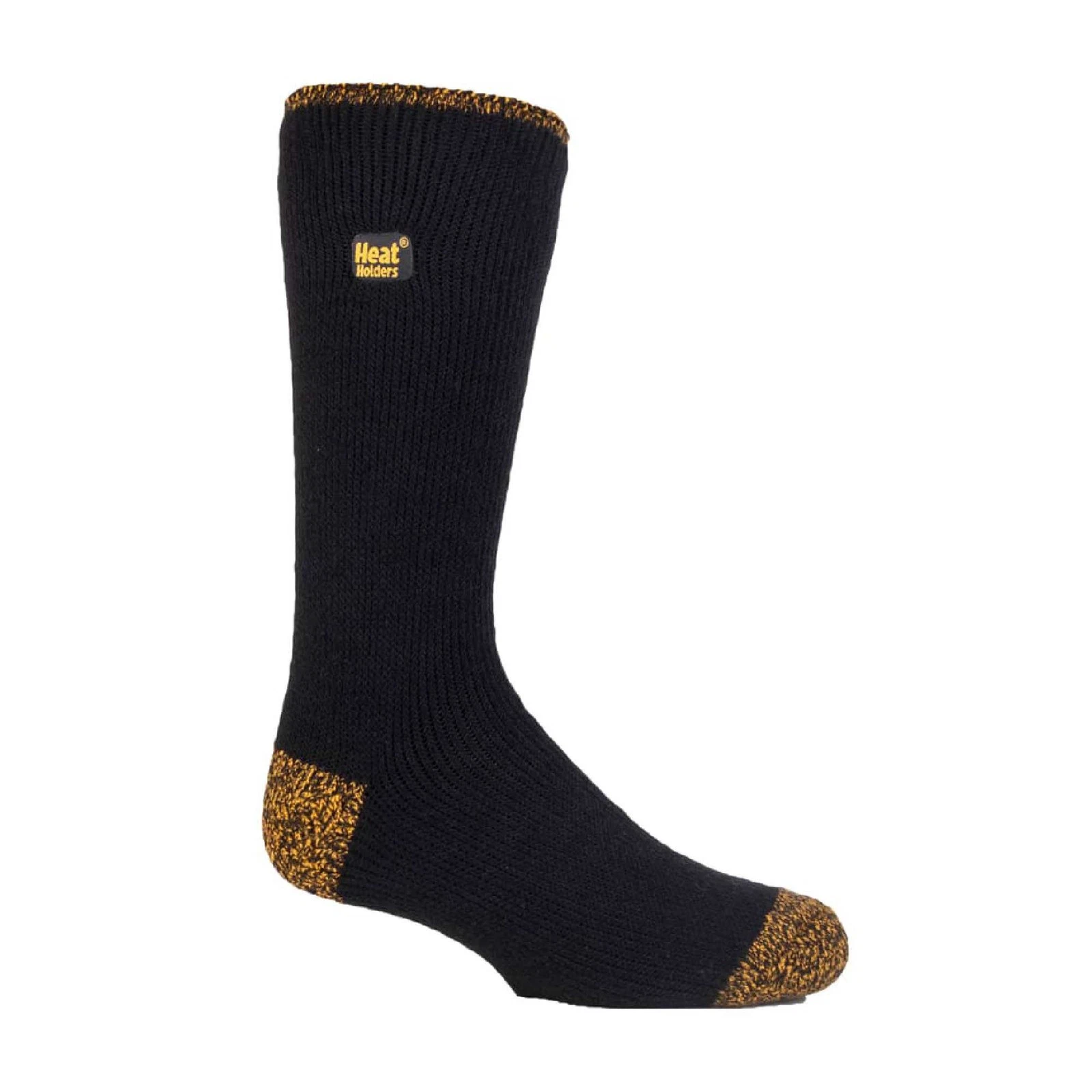 Heat Holders - Mens Womens Black Thermal Reinforced Toe / Heel Safety Work Socks