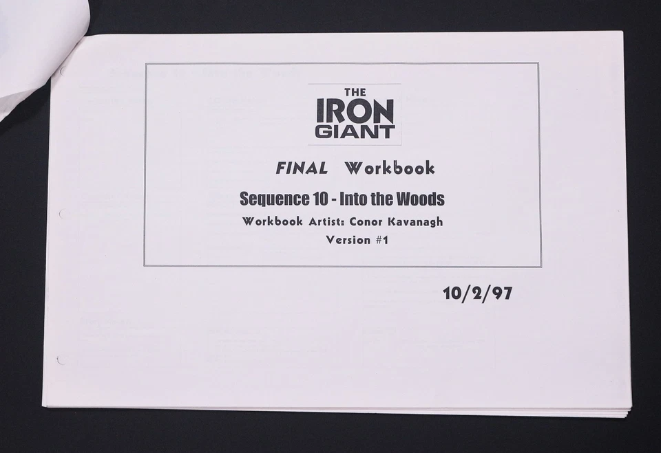 THE IRON GIANT 1997 Production Workbook • Sequence 10 • Conor Kavanagh - Bild 4 von 4