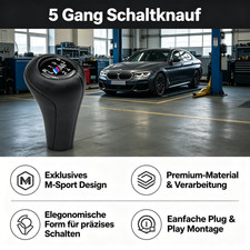 5 Gang Schaltknauf Leder M Stil 25112231550 Für BMW 3er 5er 6er X3 X5 Z3