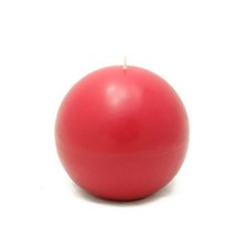 4 Inch Red Ball Candles 4 in