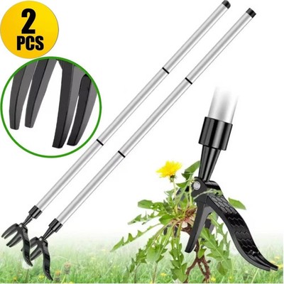 2PCS Outdoor Weeder Stand Up Weed Puller Tool Claw Garden Root Remover Killer