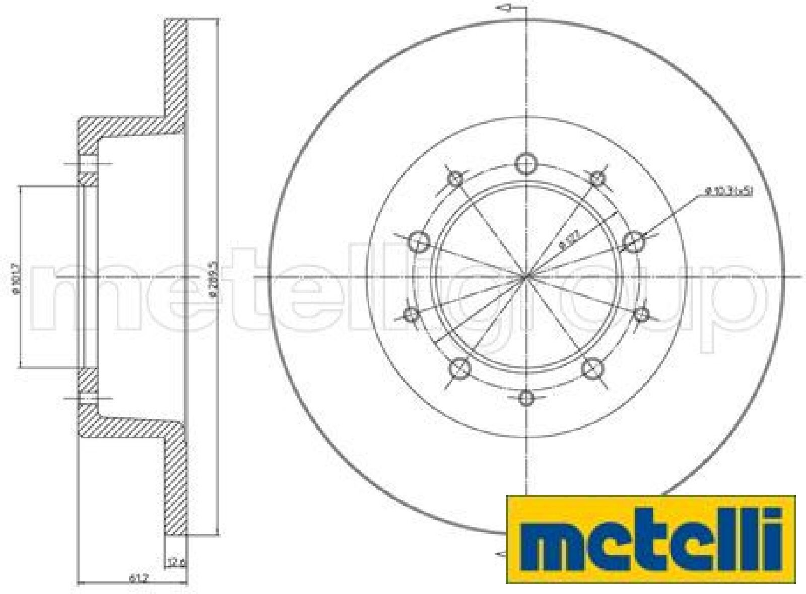 2x Bremsscheibe metelli 23-0359 2 Bremsscheiben Hinterachse Hinten