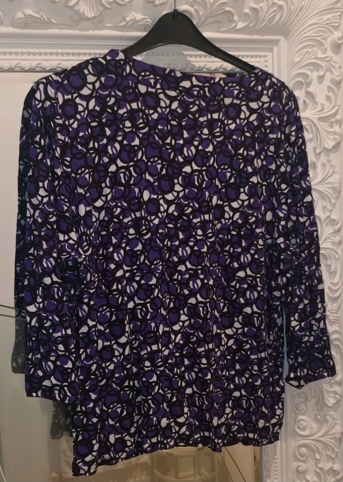 Autonomy Patterned Blouse Top Size 22 Womens Summer Clothing Plus Size Work Wear - Image 4 of 4