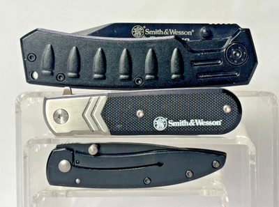 Smith & Wesson Knives Lil Pal Executive Bullseye Folding Single Blade Lot Of 3