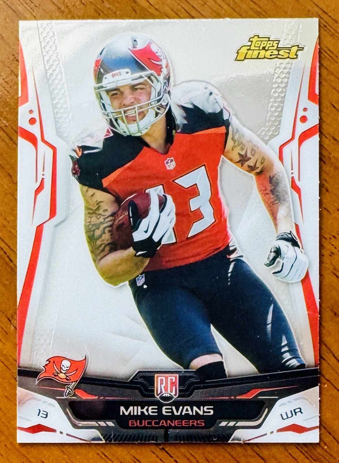 2014 Topps Finest #146 Mike Evans Rookie Card Tampa Bay Buccaneers 49ers