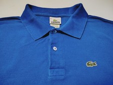 Lacoste Men's Polo Shirt Size 6 Blue Short Sleeve   Cotton