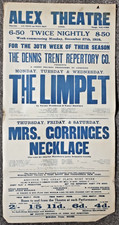 Original Antique 1926 Widnes Alexandra Theatre Playbill - The Limpet