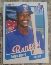Ruben Sierra - 1990 Fleer #314 MLB Rangers - Great Condition ! 