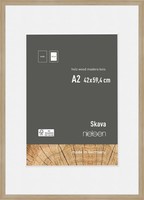 Nielsen Holz-Bilderrahmen Skava Eiche 42X59,4 Cm Mit Passepartout 29,7X42 Cm