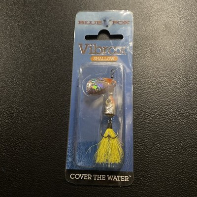 Blue Fox Vibrax Cover the Water VSS1FT 1/8 fishing Lure Shallow Orange & Yellow