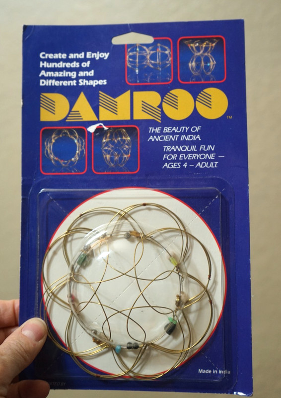 Vintage DAMROO Kinetic Wire Sculpture Toy, Geometric Shape Puzzle, rare, India