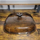 Pyrex Replacement Amber Glass Lid A-12-C Corning Brown Dome 10 Inch Vintage