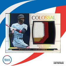 2022 National Treasures Nick Gordon Colossal Materials Holo Gold 15/25 Twins