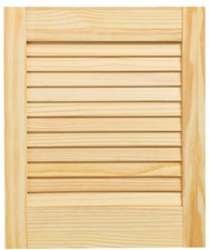 Image of Wickes Pine Closed Internal Louvre Door - 457 x 533mm