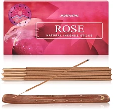 Rose Incense Sticks - Natural Incense for Relaxation, Meditation and Creating a 