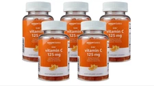 5-PACK! Amazon Basics Kids' Vitamin C 125mg Gummies, Orange, 300 Count FREE SHIP