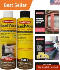 12 Ounce LiquidWood Kit - Clear Amber Epoxy for Wood Restoration  Strengthening