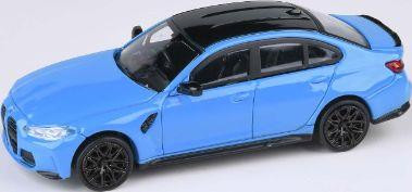 Paragon Maßstab 1:64 BMW M3 G80 Miami Blue 2020 (RHD)