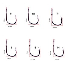 20pcs/lot Iseama Circle Carp Eyed Fishing Hook Size 1/0-14# Ring eye Japan Fishh