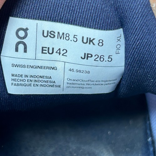 Scarpe da ginnastica On Running da uomo taglia UK 8 CloudRunner Shale blu cobalto scarpe svizzere - Foto 12 di 13