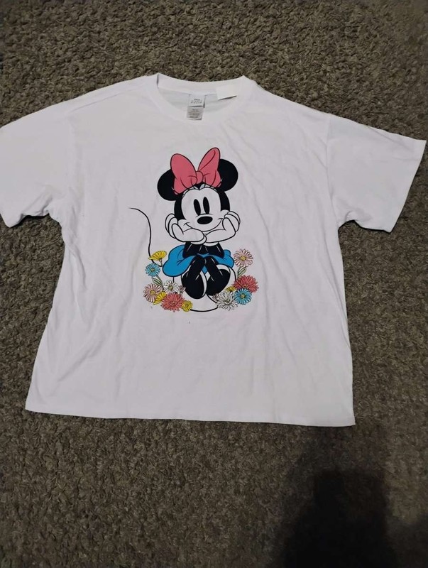 Disney Minnie Mouse Graphic T-Shirt White Adult Unisex Size XXL