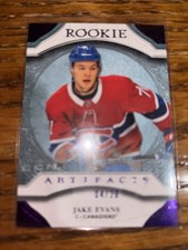 2020-21 UD Artifacts Purple Foil Rookie Jake Evans 4/20 Montreal Canadiens