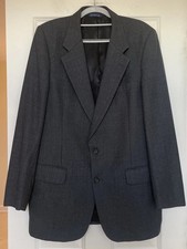 Vintage Burberrys Men Gray Tweed 100 Wool Blazer USA Chest 42 Length 33