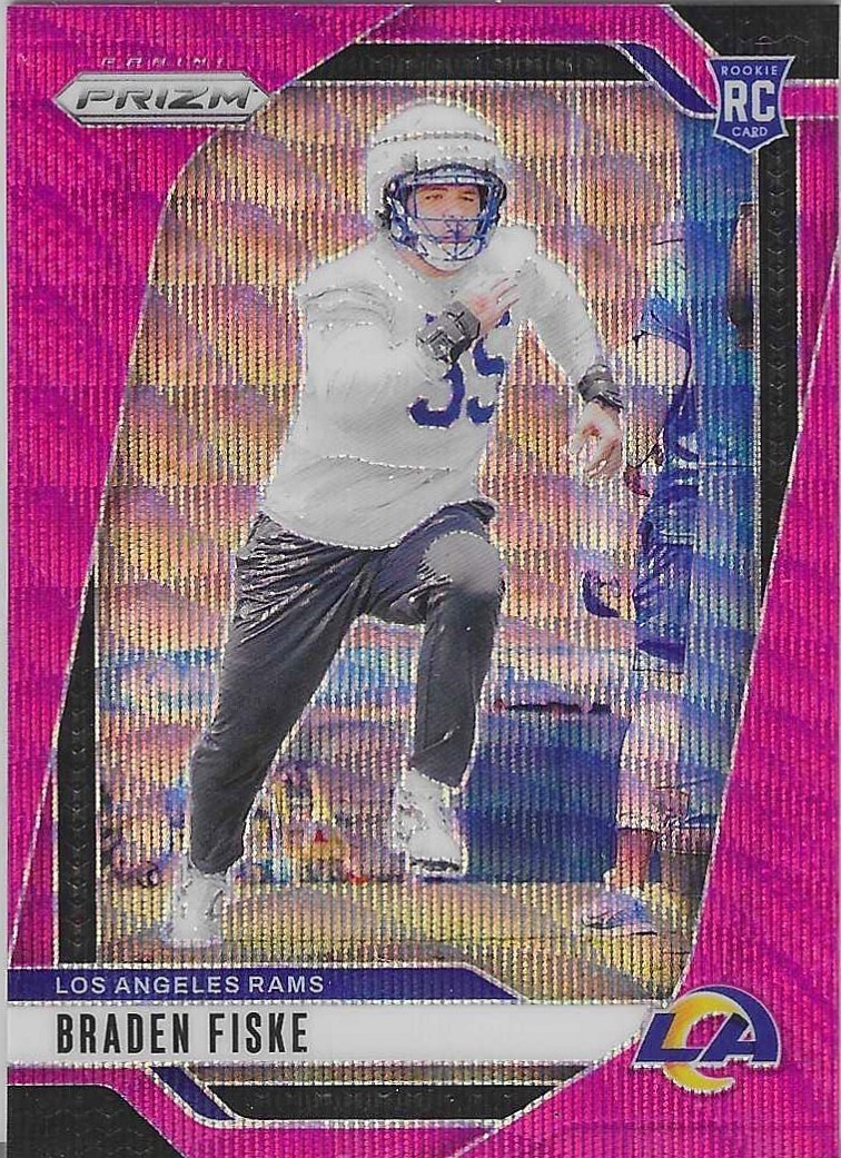 2024 Panini Prizm - Braden Fiske #310 Pink Wave Prizm (RC)