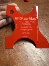 STEWMAC NECK SHAPING TEMPLATE 1992 Strat C  Profile 1st,7th, 12th &Edge Of Heel
