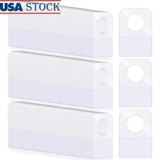 900pcs Self Adhesive Round Hole Hang Tabs Heavy Duty Clear Tags Display New