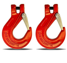 2 Pack 38 G80 Clevis Slip Hooks Heavy Duty Forged Chain Tow Trailer Safety Ho 2 Pack 38 G80 Clevis Slip Hooks Heavy Duty Forged Chain Tow Trailer Safety Ho