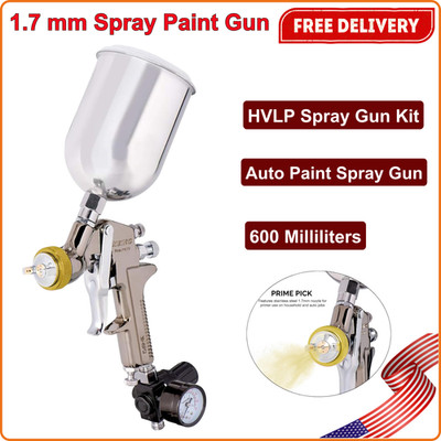 NEIKO 31215A HVLP Spray Gun Paint Sprayer with Gravity-Feed 1.7 mm Nozzle 600CC