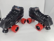 Riedell R3 Cayman Size 5 Quad Skates Sonar Wheels Black Roller Skates Derby