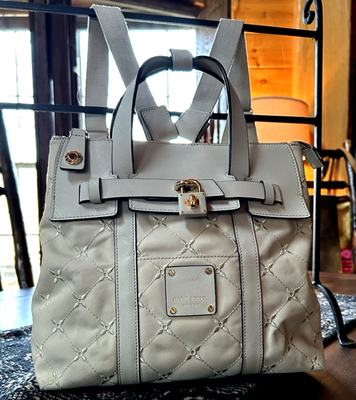 Rare Henri Bendel Leather/Nylon Jetsetter Diamond Stitched  display picture 2