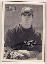 Anaheim Angels JEFF MATHIS autographed 2001 Bowman Heritage.