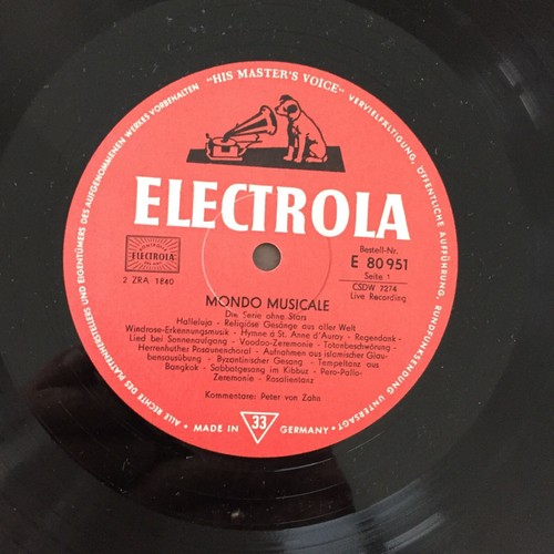 MONDO MUSICALE: Hallelujah - Peter von Zahn / Live (Electrola E 80951 / NM) - Picture 3 of 3