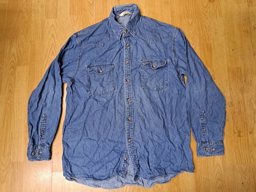 Camicia western Lee Cooper vintage denim grande doppia tasca - Foto 4 di 10