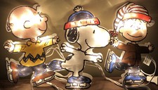 PEANUTS Christmas 3 Pack LIGHTED PATHWAY MARKERS Snoopy Charlie Brown 8" Holiday