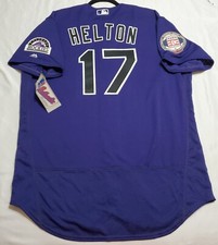 AUTHENTIC MAJESTIC 40 MEDIUM, TODD HELTON COLORADO ROCKIES FLEX BASE Jersey