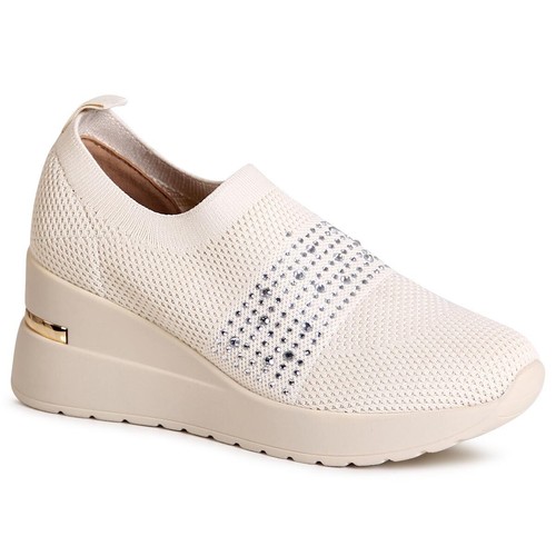 Damenschuhe Keil Sneaker Glitzer Light Slipper Plateau Keilabsatz Turnschuhe - Bild 4 von 10