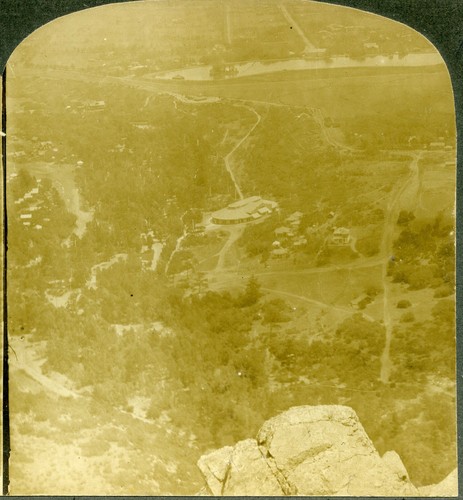Stereoview Photo Colorado Springs Broadmoor & Stratton Park from Eagle Mountain
