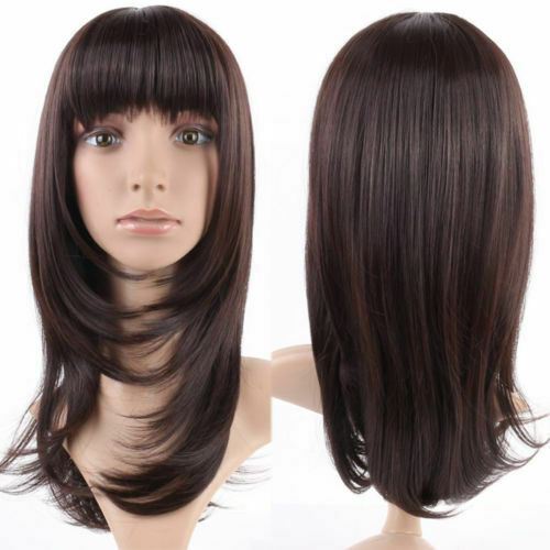 Halloween Women Natural Hair Long Straight Curly Cosplay Synthetic Full Wig - Picture 33 of 79