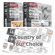 Country Pages from 2025 Scott Standard Postage Stamp Catalog 5A-5B FREE US SHIP