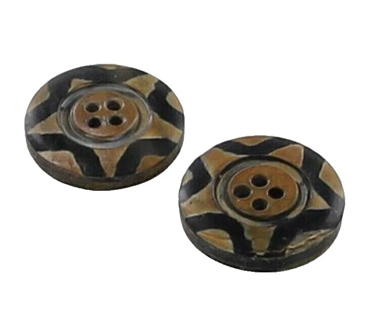 Artesanías de cuerno Botón Plano de 4 agujeros botones de costura