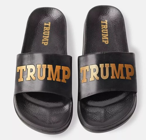Donald J. Trump Limited Edition (RARE) Black Gold - Slides (L) Authentic NEW - Picture 2 of 4