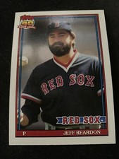 1991 Topps Baseball Card  #605 Jeff Reardon Boston Red Sox NmMt Free Shipping!
