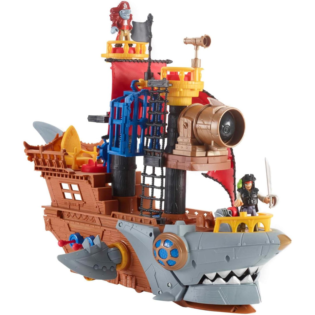 Imaginext Shark Bite Pirate Ship with Pirate Figures Accessories
