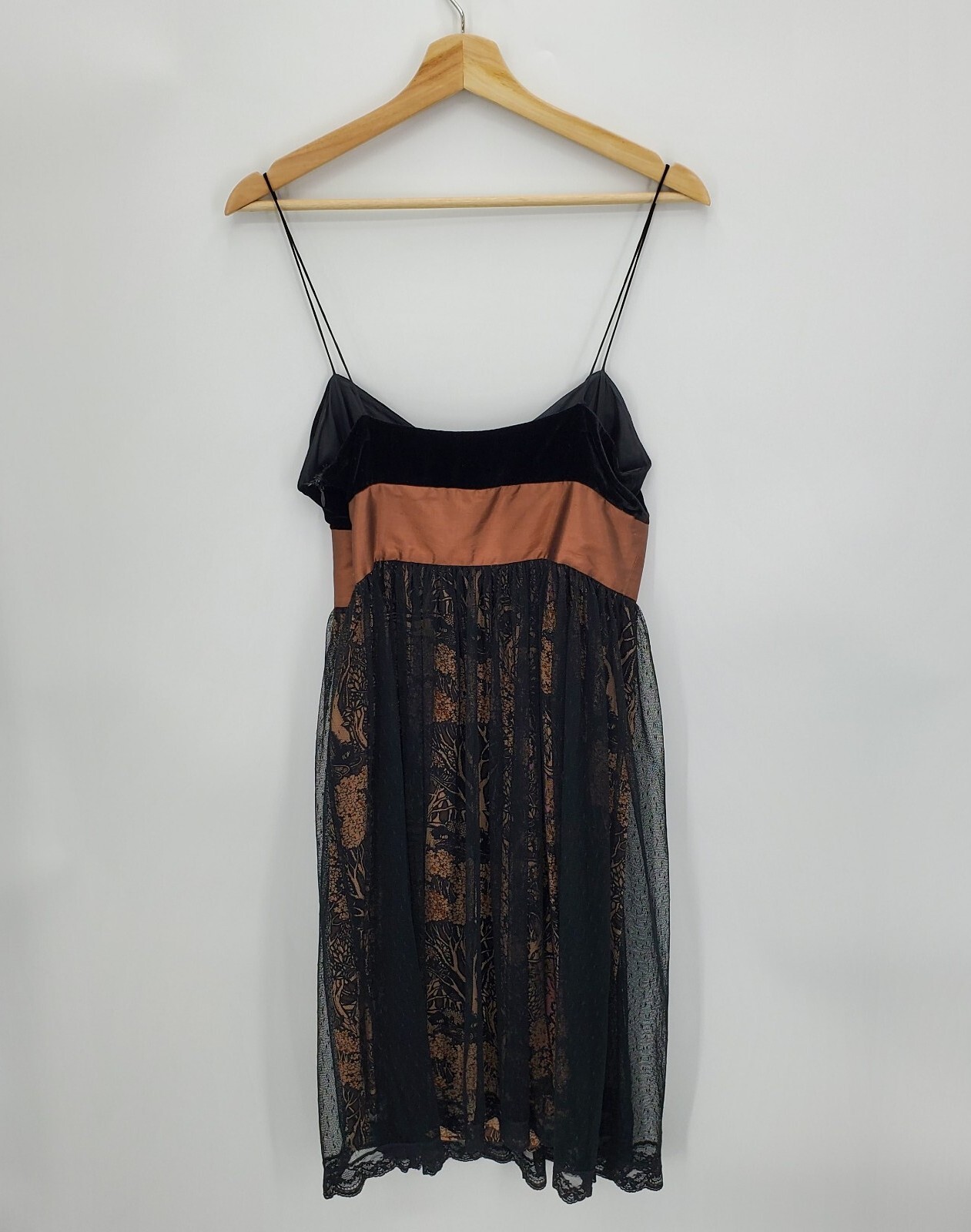 Plenty Tracy Reese Dress 100% Silk Black Velvet T… - image 2