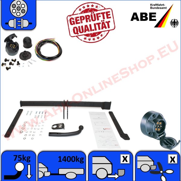 AHK & ES7 FüR Ford Focus Kombi DNW99-04 AnhäNgerkupplung Komplett + Elektrosatz-image